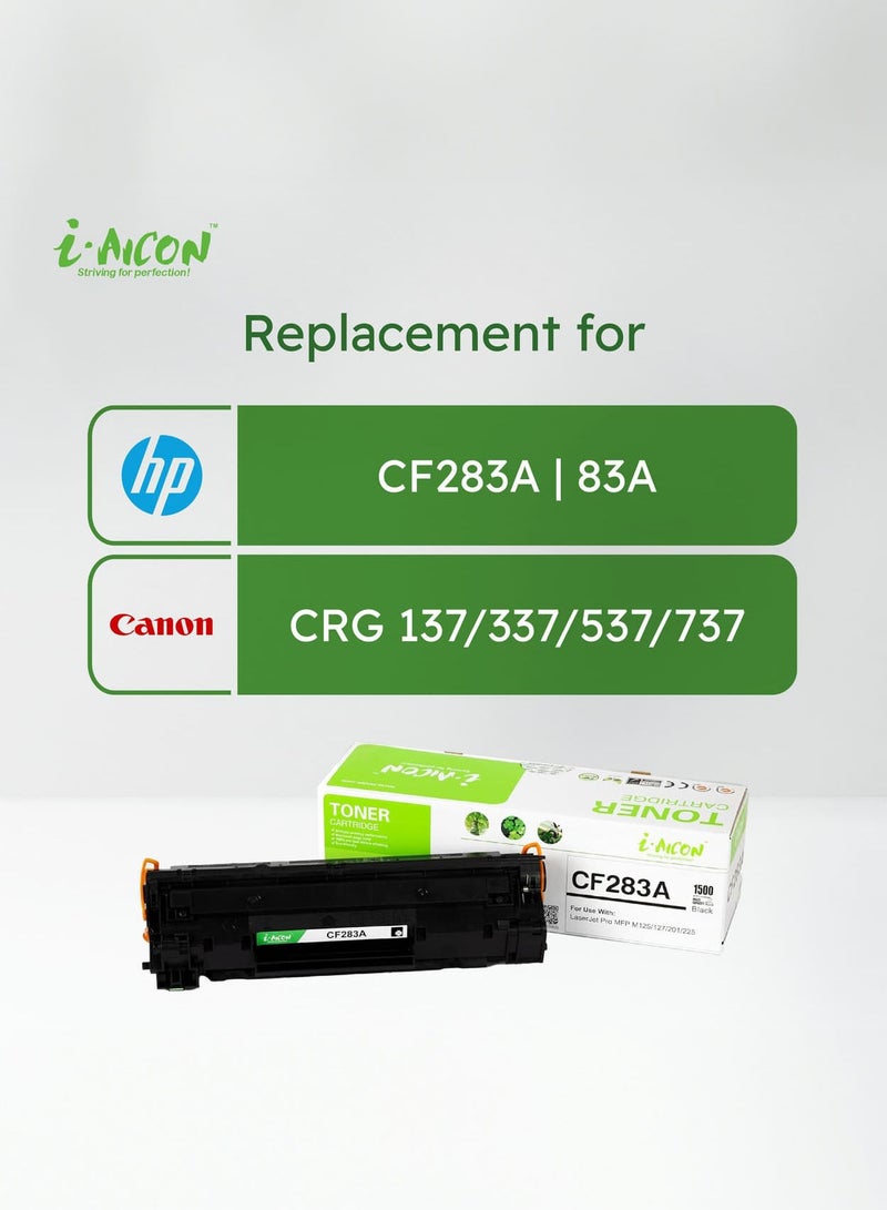 i-Aicon Compatible Laser Toner Black (HP CF283A | 83A / Canon 137/337/537/737) - Image 4