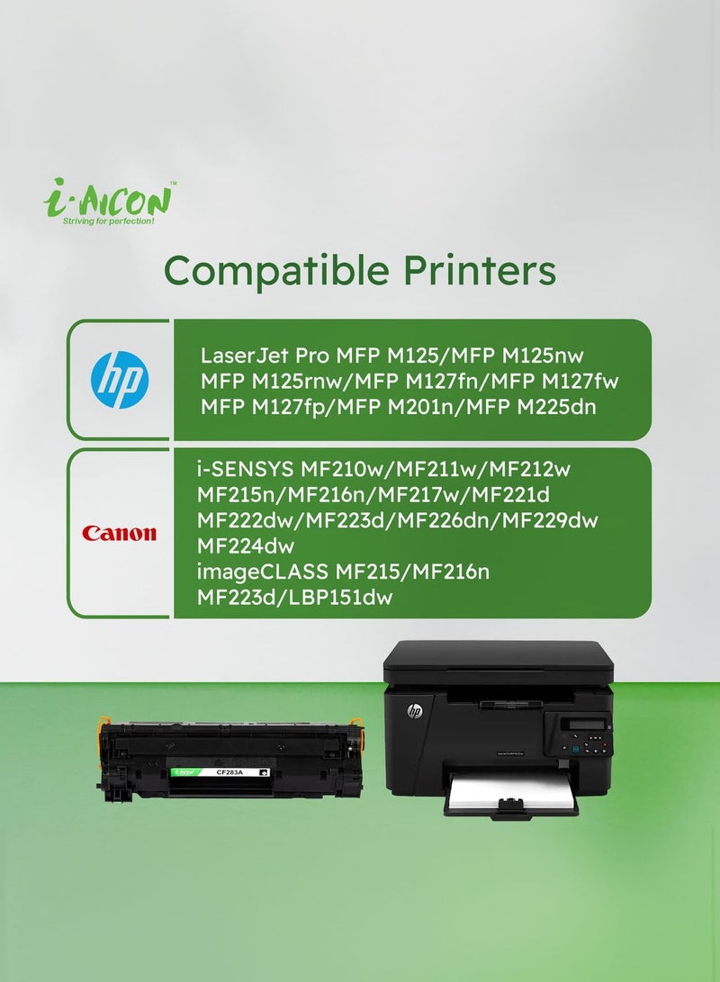 i-Aicon Compatible Laser Toner Black (HP CF283A | 83A / Canon 137/337/537/737) - Image 5