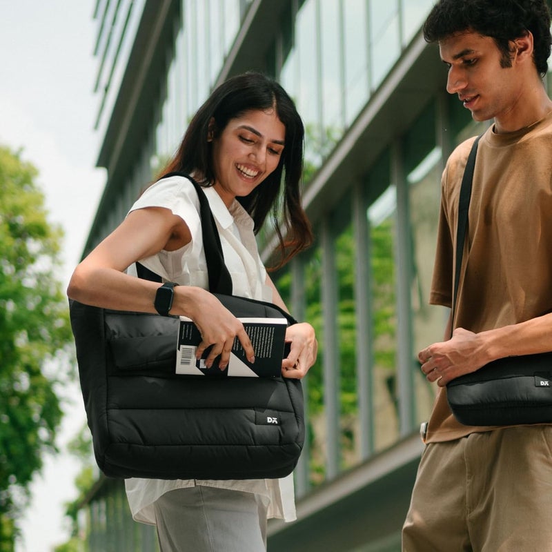 Daily Objects Idyll Tote Bag for Girls and Women| Crafted using Soft-Touch & Water-Repellent Polyester | Polyfill Cushioning on the Inside | Holds Any laptops upto 14’’ - Image 5