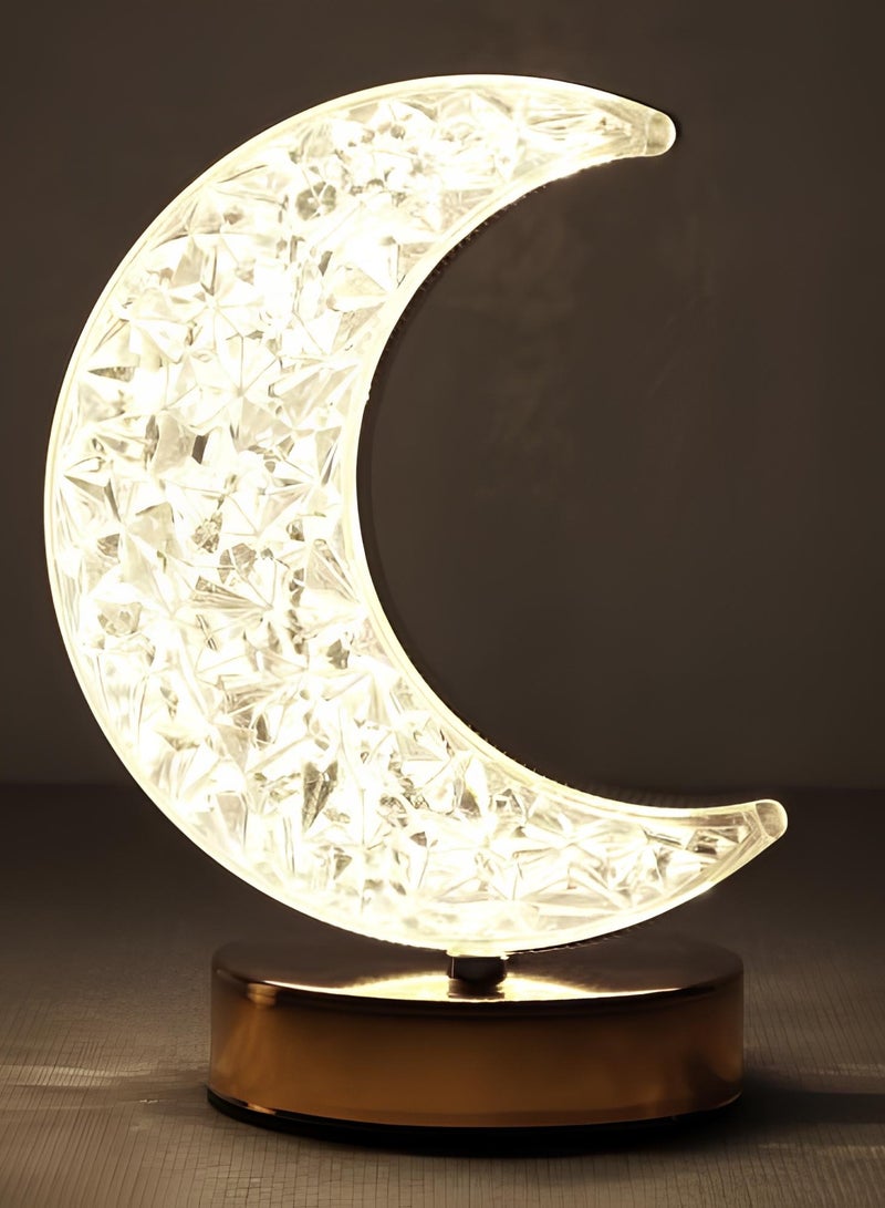 Lamps Crystal Touch Lamp with Adjustable Brightness, 3 Color Modes, 12Hr Battery, Decorative LED Night Light for Dining Table, Bedroom, Restaurants & Special Occasions - Image 1