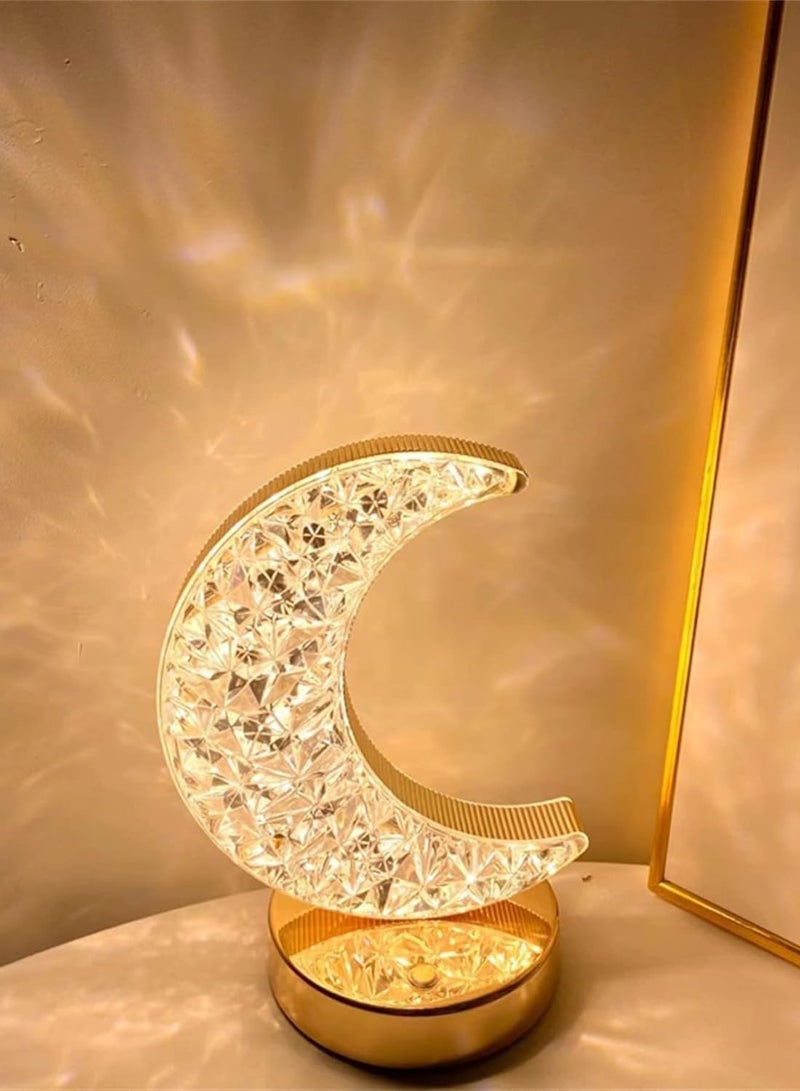 Lamps Crystal Touch Lamp with Adjustable Brightness, 3 Color Modes, 12Hr Battery, Decorative LED Night Light for Dining Table, Bedroom, Restaurants & Special Occasions - Image 2