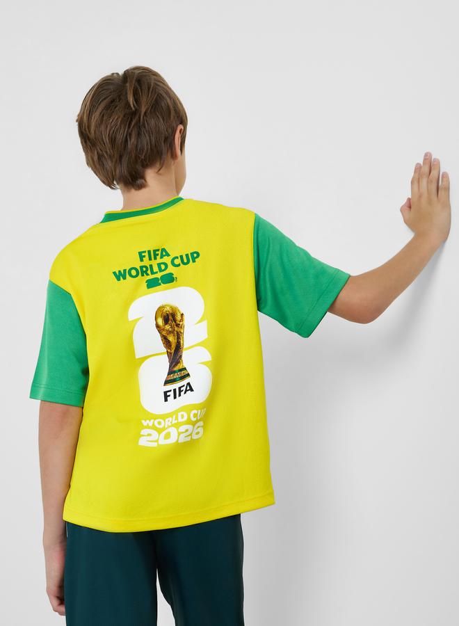 Styli Teen Boys FIFA Theme Brazil Print Jersey T-Shirt - Image 3
