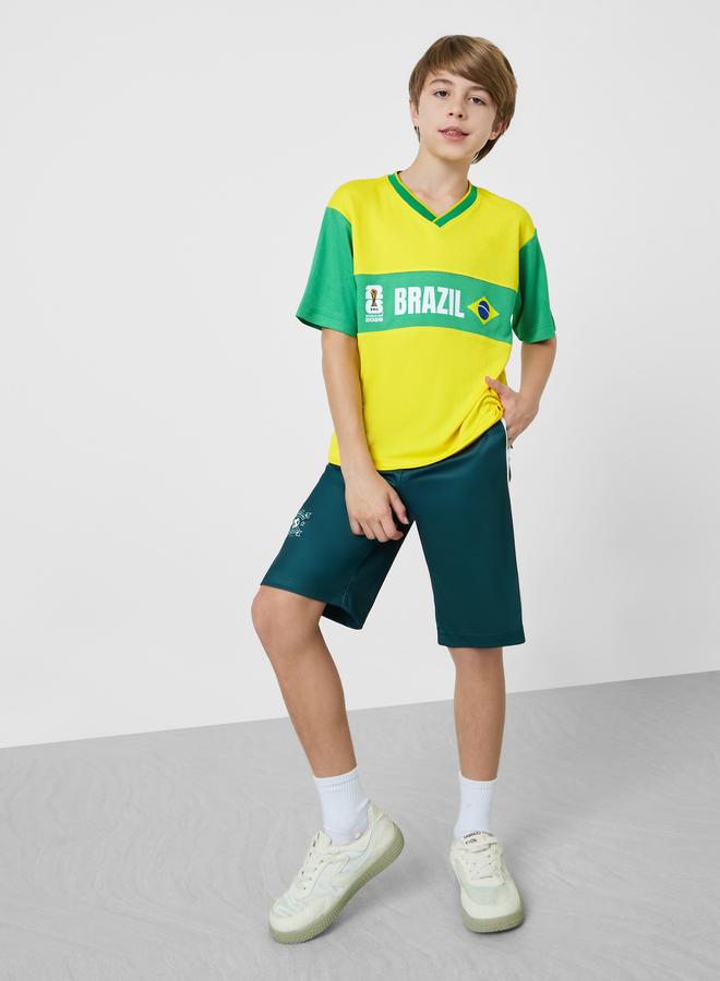 Styli Teen Boys FIFA Theme Brazil Print Jersey T-Shirt - Image 2