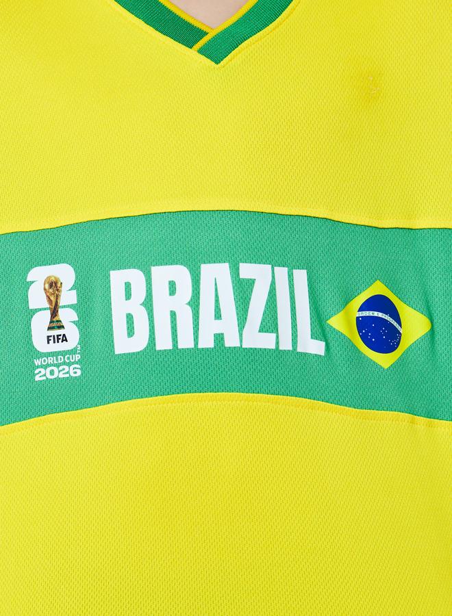 Styli Teen Boys FIFA Theme Brazil Print Jersey T-Shirt - Image 4