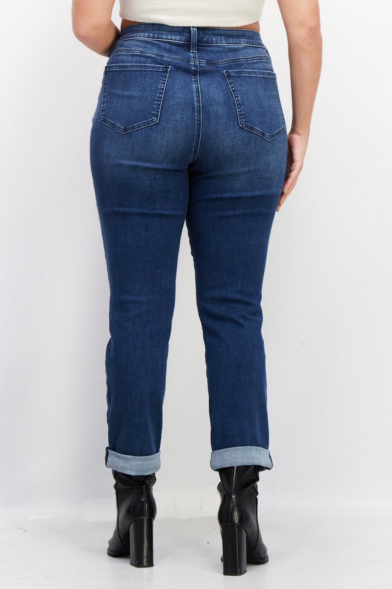NYDJ Women Slim Fit High Rise Stretchable Denim, Blue - Image 4