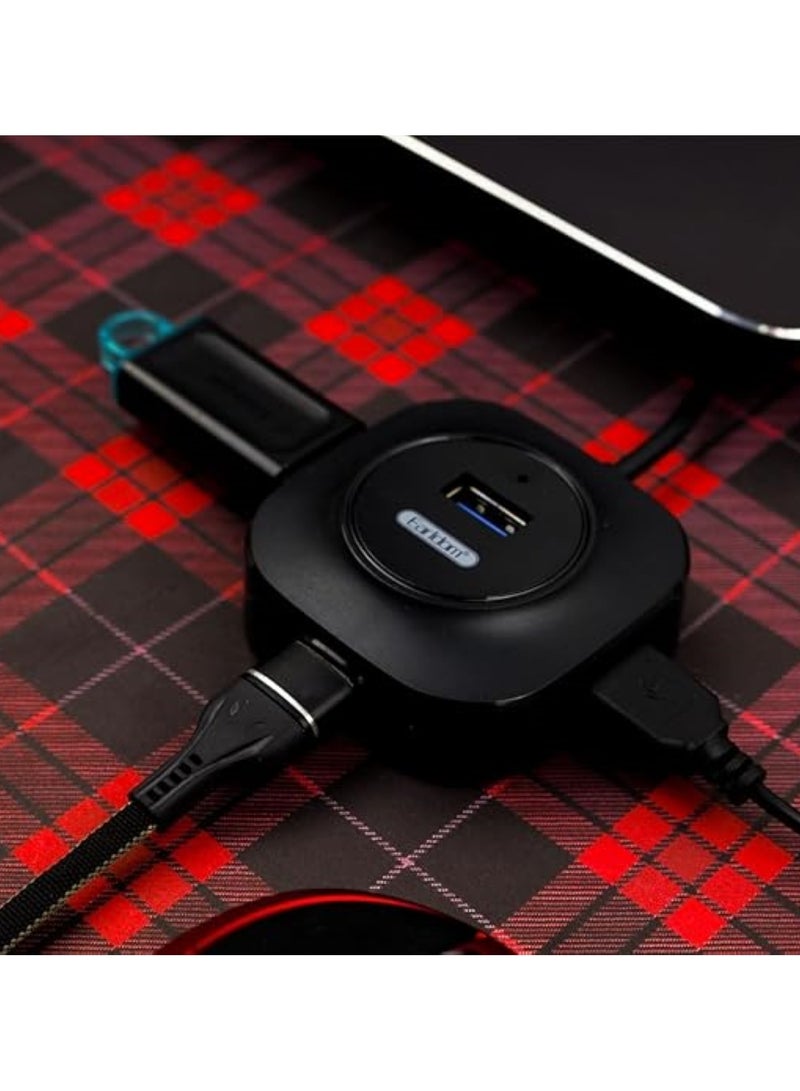 Earldom USB Hub For Data Transfer with 4 USB-A Ports And 1 Micro Port / Plug and play / Easy to use - Black  - Image 4
