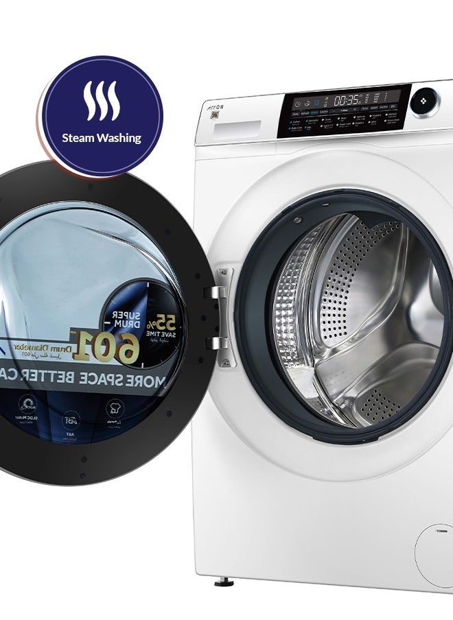 Arrow - 15KG Front Loading Automatic Washing Machine, 15KG Washing Capacity, White Color, 14 Programs, 1400rpm Max Spin Speed, 140° Door Open Angle, Big Glass Door 52.5 CM | Model Name: RO-15FWHS - Image 1