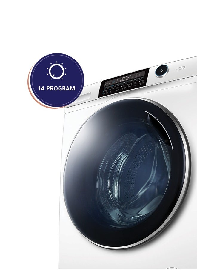 Arrow - 15KG Front Loading Automatic Washing Machine, 15KG Washing Capacity, White Color, 14 Programs, 1400rpm Max Spin Speed, 140° Door Open Angle, Big Glass Door 52.5 CM | Model Name: RO-15FWHS - Image 1