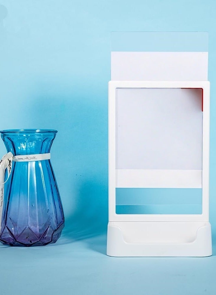 Eckek حامل لافتات من بلاستيك ABS من إيكك، حامل لافتات على شكل حرف T مع حامل بطاقة عمل، حامل عرض بلاستيكي للإعلانات، القوائم، الصور، الأعمال - Image 5