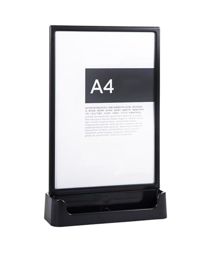 Eckek حامل لافتات من بلاستيك ABS من إيكك، حامل لافتات على شكل حرف T مع حامل بطاقة عمل، حامل عرض بلاستيكي للإعلانات، القوائم، الصور، الأعمال - Image 2