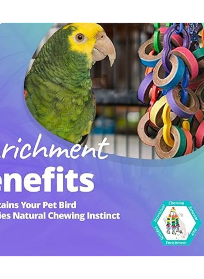 Interactive Paper Shredding Toy for Pet Birds – Suitable for African Grey, Amazon, Alexandrine, Eclectus, Small Cockatoos and Small Parrots – Safe Materials Bird Toy for Mental Stimulation and Stress Relief - Image 2