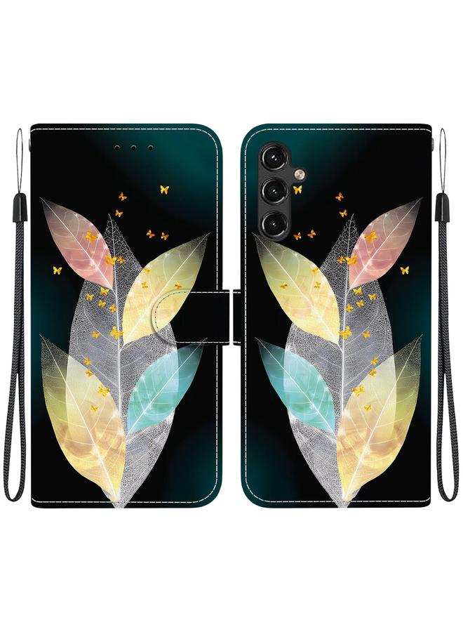 S-TOP Case For Samsung Galaxy A14 5G Crystal Texture Colored Drawing Leather Phone Case - Image 1