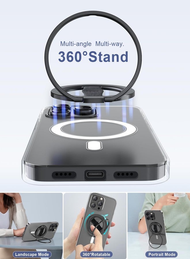 EWA حامل هاتف EWA MagOne الجيل الثالث [متوافق مع MagSafe] مع حزام إصبع، حلقة مغناطيسية قابلة للإزالة لحامل الهاتف لآيفون 17،16،15،14،13،12 (أسود) - Image 2