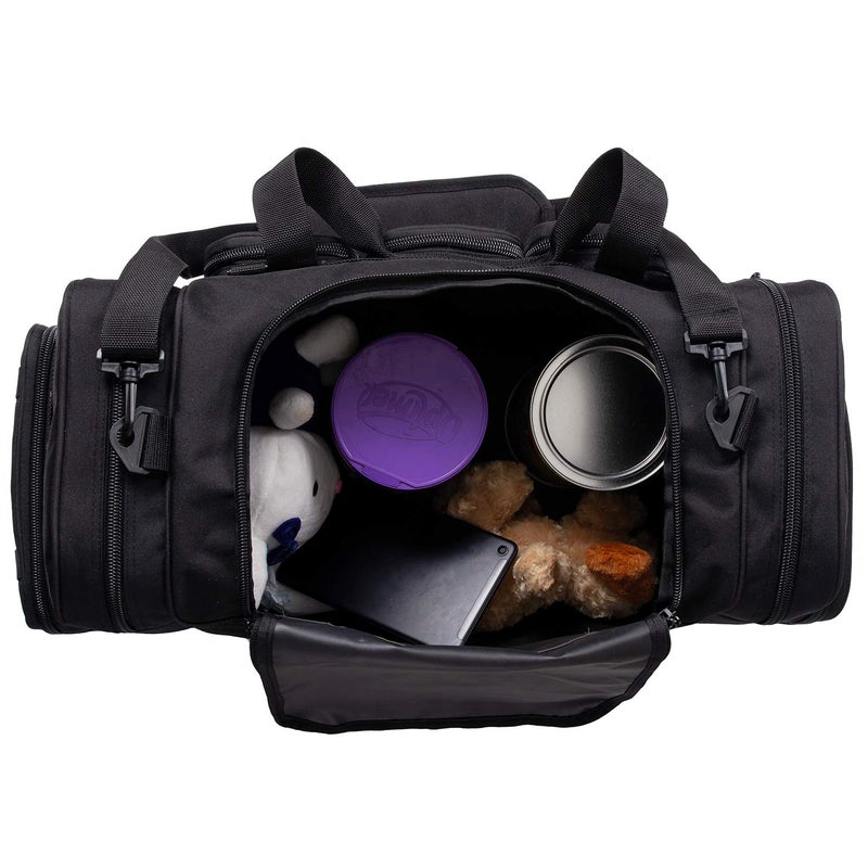 K-Cliffs Heavy Duty Tactical Range Duffel Quality Gear Travel Sports Gym Equipment Bag Military Molle Lockable Zippers with US Flag Patch 27 Inch Black - Image 5