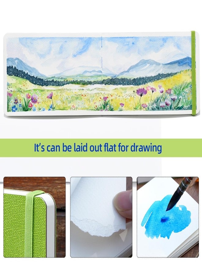 SEMLEART Watercolor Journal 30 Sheets 5.1x8.26in, Small Watercolor Sketchbook Cold Press 140 lb/300 GSM Watercolor Paper Watercolor Notebook for Art Painting, Drawing, Mixed Media - Image 3