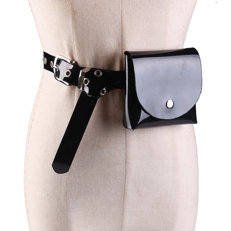 Fashion Mini Bag Plastic Belt Women Laser Decorative Transparent Children Coin Purse Bag Waist Jelly Belt - Image 3