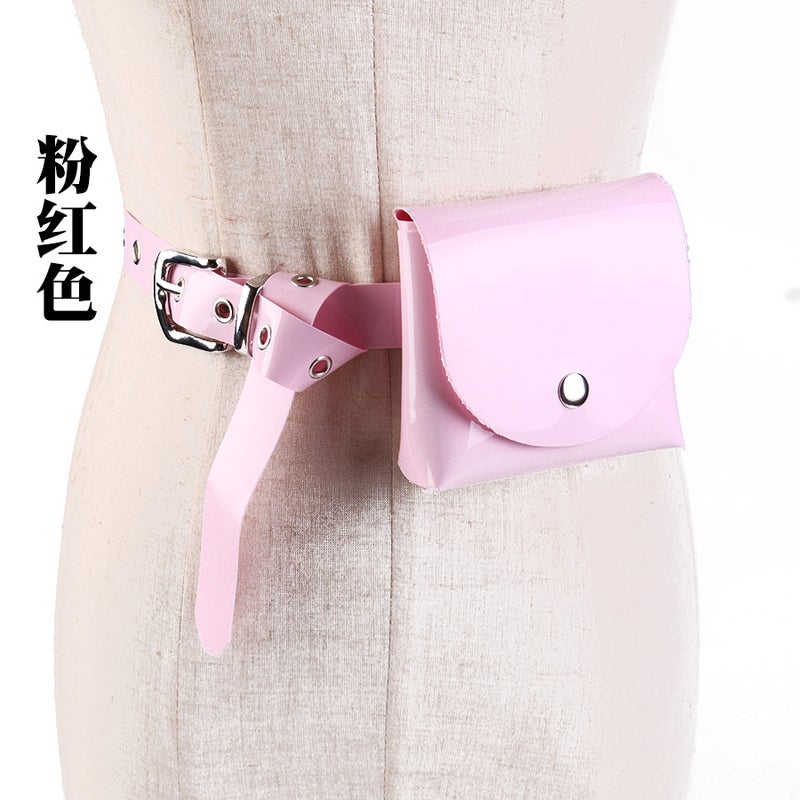 Fashion Mini Bag Plastic Belt Women Laser Decorative Transparent Children Coin Purse Bag Waist Jelly Belt - Image 1