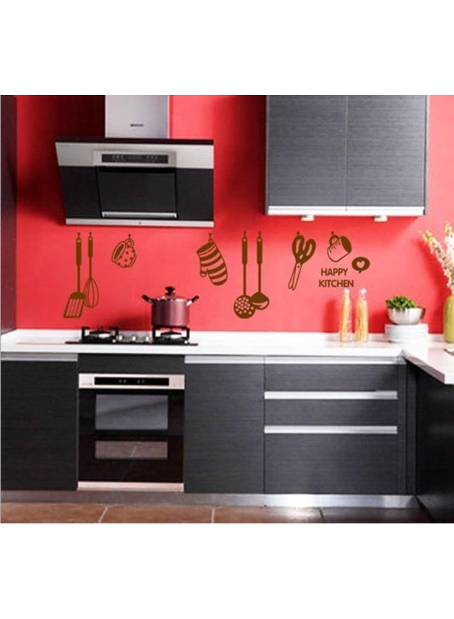 Decals Design 'Stylish Kitchen' Wall Sticker PVC Vinyl, Brown, 60 cm x 45 cm, 6017 - Image 2