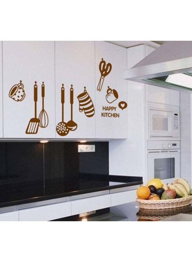 Decals Design 'Stylish Kitchen' Wall Sticker PVC Vinyl, Brown, 60 cm x 45 cm, 6017 - Image 4