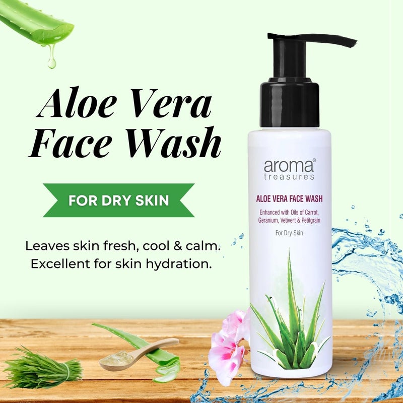 Aroma Treasures combo of Chamomile Vitamin E Soothing  Moisturising Lotion  Aloe vera face wash - Image 5