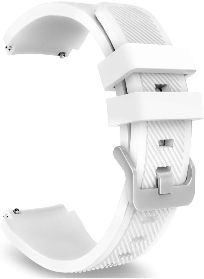 AMERTEER Soft Silicone Replacement Sport Strap for Samsung Gear S3 Frontier &Classic 22mm white 