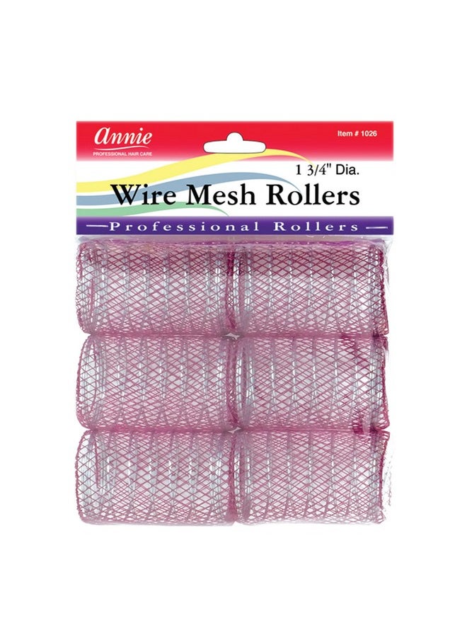 Annie - Nnie 13/4" Jumbo Wire Mesh Hair Rollers 6 Pcs. - Image 1