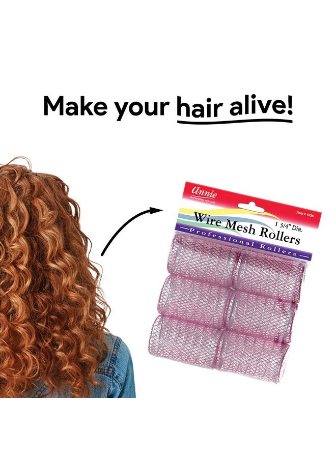 Annie - Nnie 13/4" Jumbo Wire Mesh Hair Rollers 6 Pcs. - Image 1