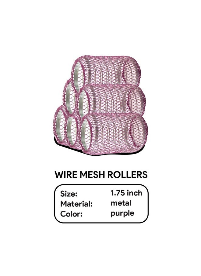 Annie - Nnie 13/4" Jumbo Wire Mesh Hair Rollers 6 Pcs. - Image 1