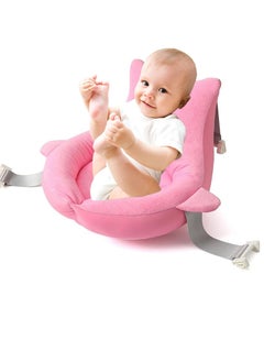 Gonice Baby Bath Pad,Adjustable Infant Bath Support Pillow Mat for Newborn Toddler,Baby Bath Pillow for Bathtub (PINK)  - Image 1