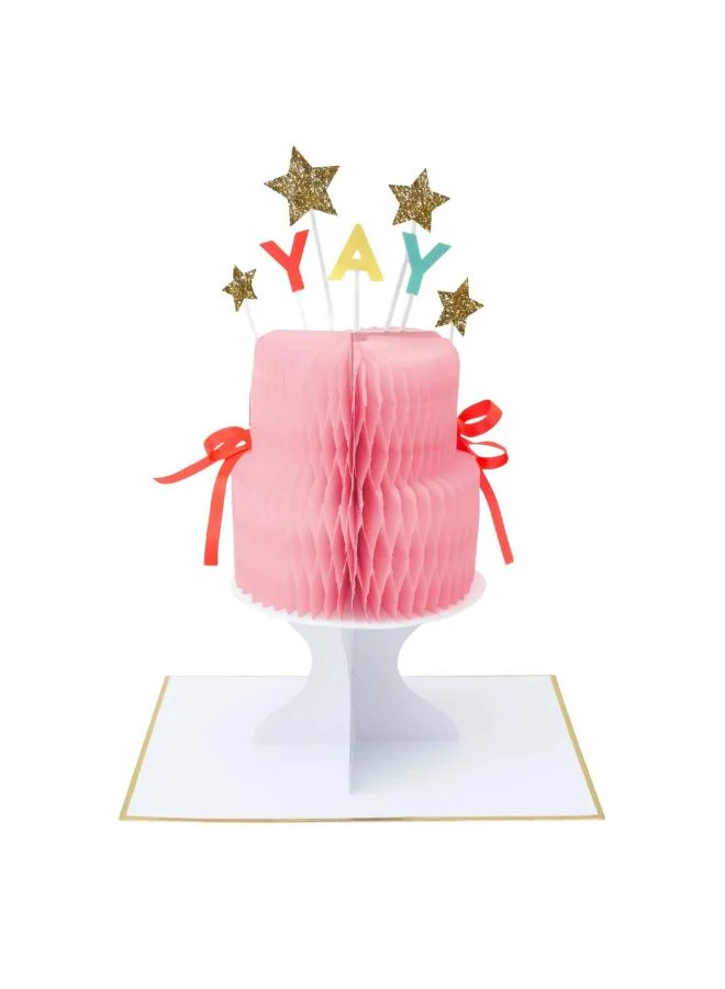 Meri Meri Yay! Cake Stand-Up Birthday Card