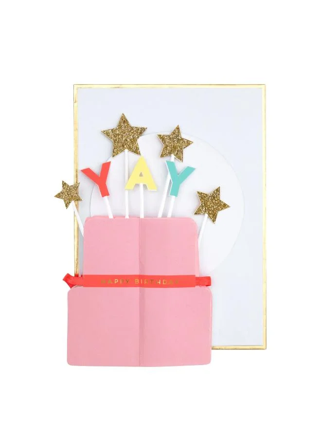 Meri Meri Yay! Cake Stand-Up Birthday Card