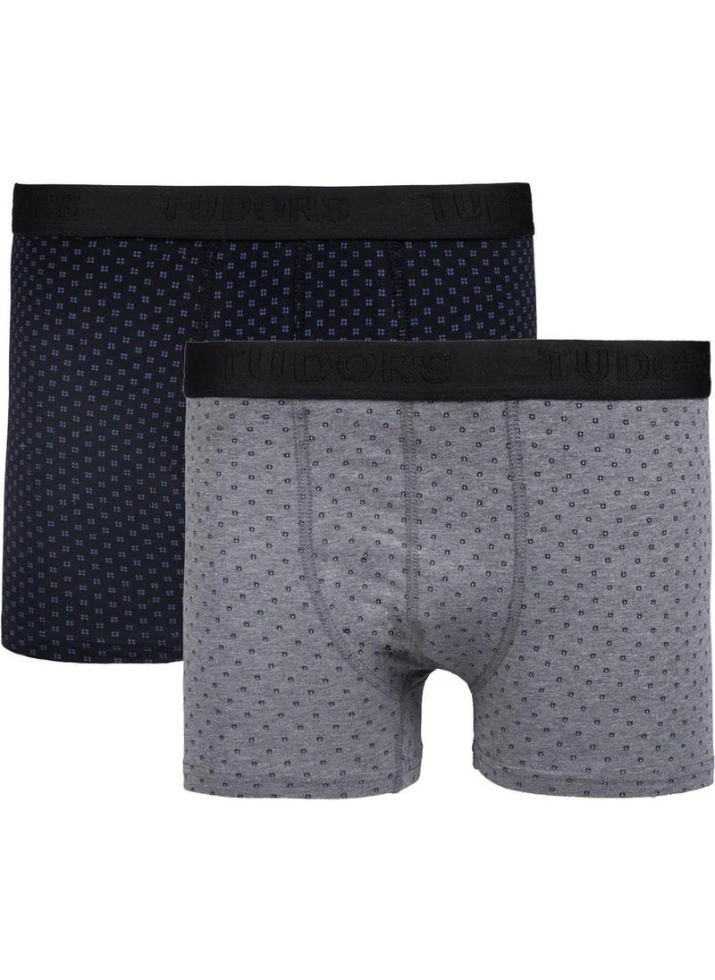 Tudors Men's 2-Piece Cotton Lycra Flexible Fabric Boxer