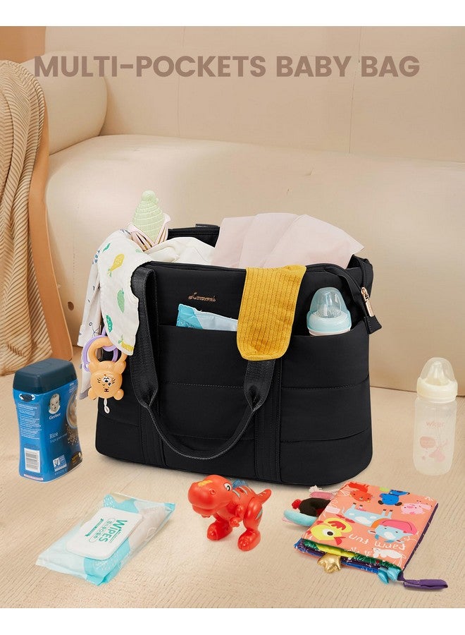 Lovevook LOVEVOOK Diaper Bag Tote, Puffer Baby Diaper Bag with Insulated Pocket,Travel Diaper Tote with Pacifier Case and Changing Pad  - Image 3