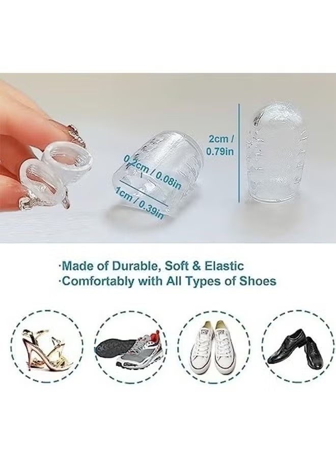 50 قطعة من واقيات الأصابع المصنوعة من السيليكون المضاد للاحتكاك، أكمام أصابع القدم الهلامية القابلة للتنفس، واقيات أصابع القدم، غطاء الإصبع الصغير المستخدم لظفر الإصبع الناشب، الكالو، الثآليل، الفقاعات وتخفيف الألم، شفاف. - Image 5