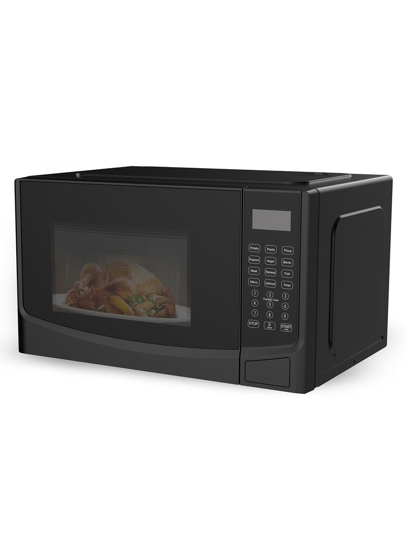 Royal Membrane Digital Microwave Oven, 10 Power Leves, 99.99 min Timer, Child Safety-Lock, Cooking End Signal, Easy Pull Chrome Handle, Grey, RA-25XDG 25 L 800 W RA-25XDG Black - Image 1