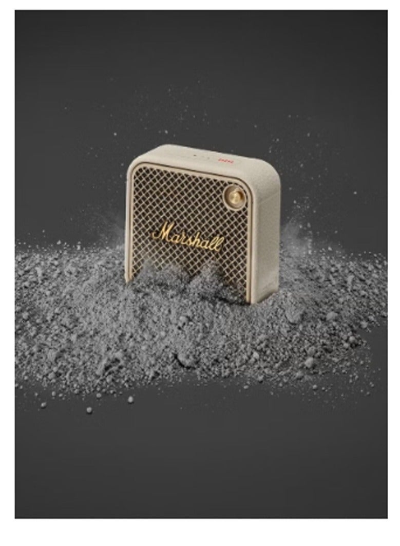 مارشال Willen بلوتوث المتكلم ، واي فاي ، 15 + ساعة وقت اللعب ، للماء ، والشحن السريع كريم ، يمكن مكدسة - نحاس أصفر وكريم - Image 4