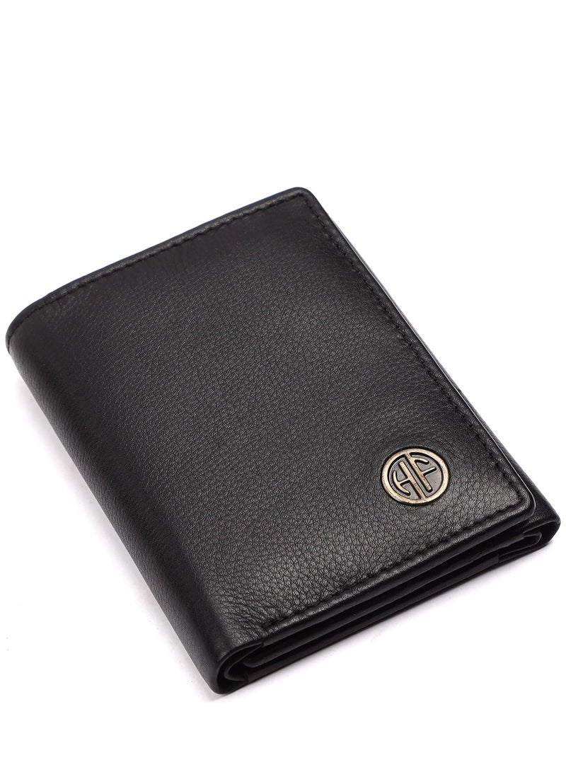  هاموندز فلاي كاتشر محفظة جلد طبيعي ثلاثية الطي للرجال مع حماية - Image 2