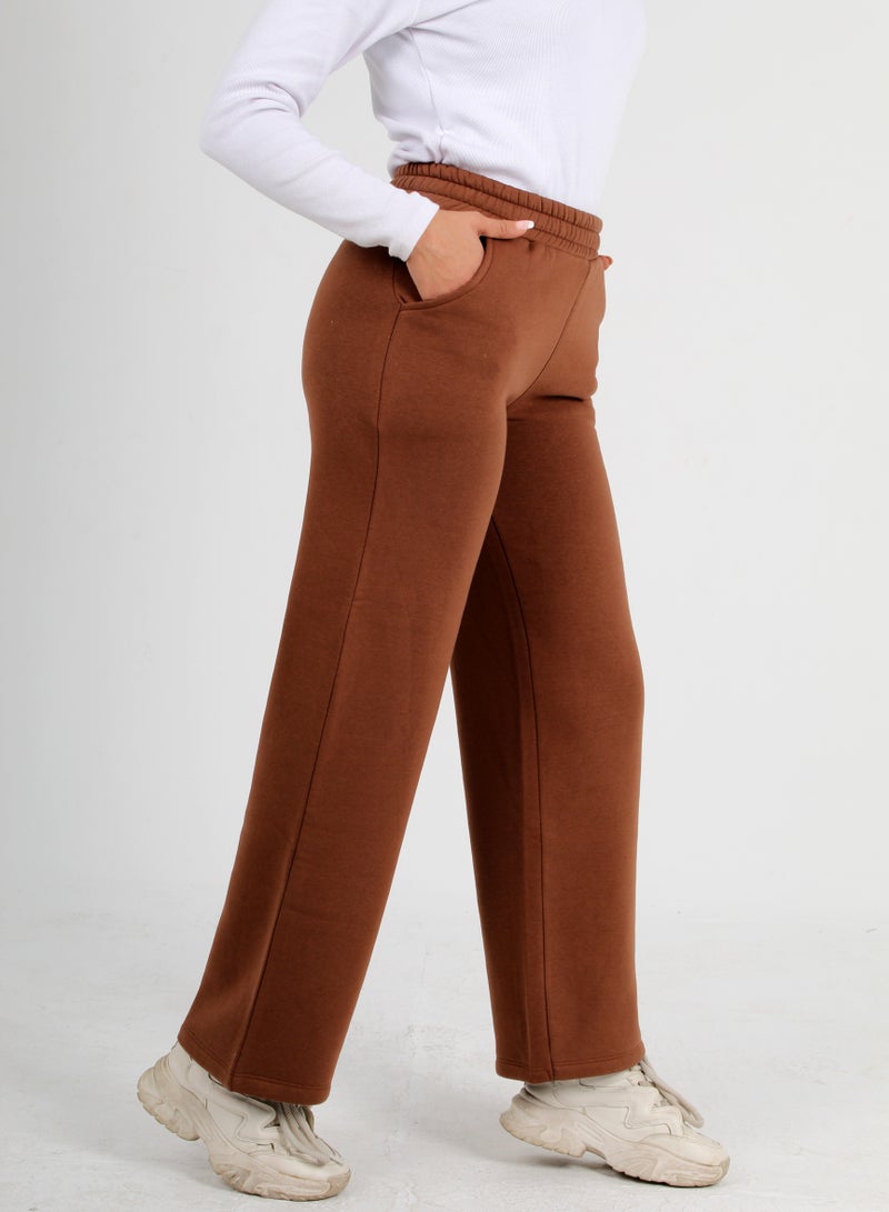 Women's brown wide-leg pants - Image 1