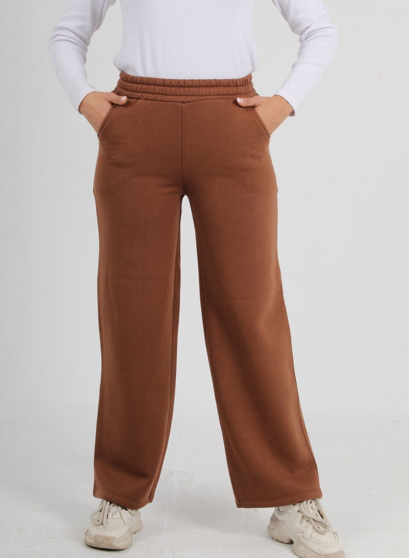 Women's brown wide-leg pants - Image 2