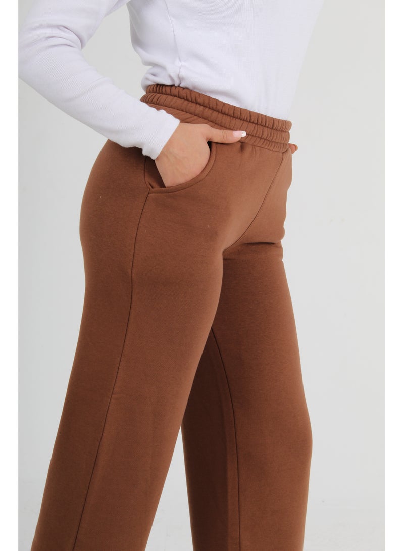 Women's brown wide-leg pants - Image 3