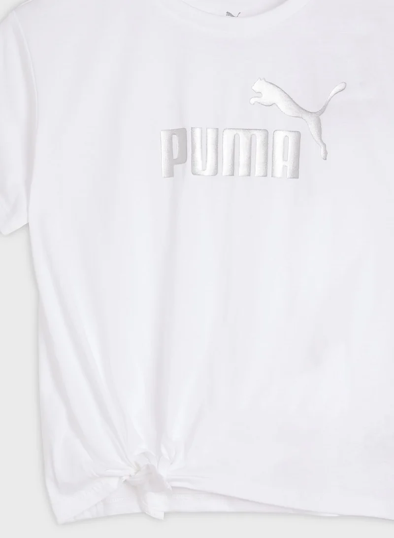 PUMA Youth Essential Logo Knotted T-Shirt