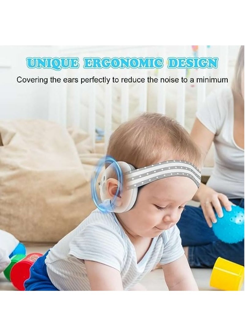 Children Baby Earmuffs, Adjustable Children Noise Prevention Soundproof Earmuff, Anti-Noise Cushioned Earmuffs for Baby Ear Protector Hearing Protection (Blue) - Image 4