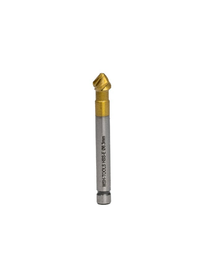 WSH-TOOLS Countersink HSSE-Co5 90° DIN 335C Spiral Flute TiN coated - Image 1