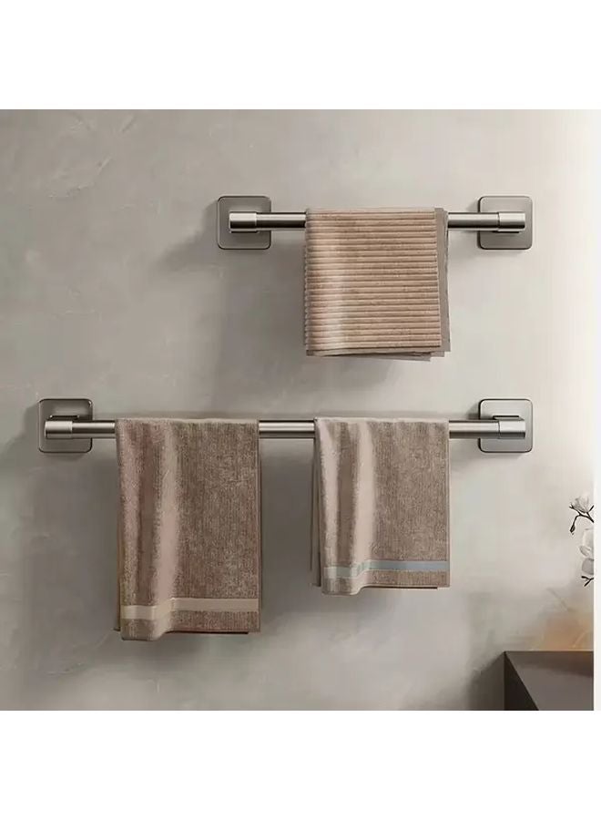 Easy Installation Self Adhesive Towel Bar Black No Drilling Wall Mounted Bathroom Kitchen - Image 5