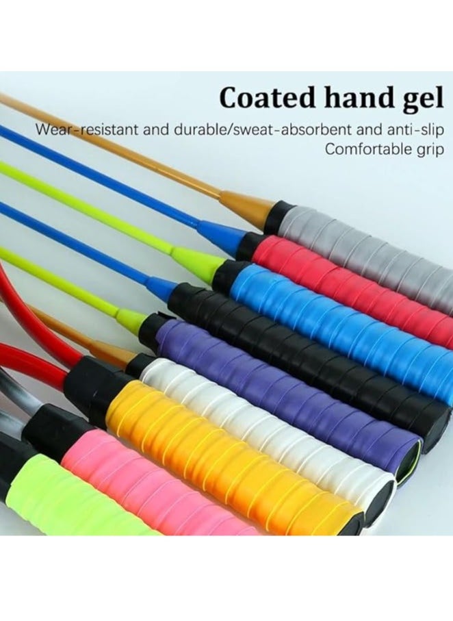 Refresh your racket strokes with SportQ New Anti-Slip Super Absorbent Racket Grip Set for Tennis and Badminton, PU, ​​Multi Color (Set of 6)