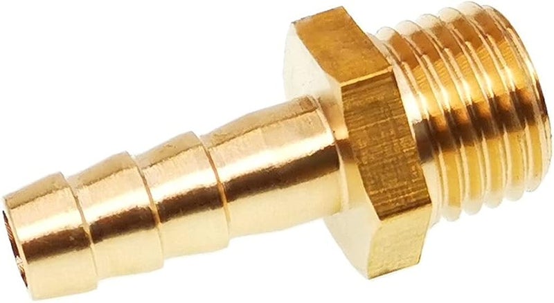Brass Hose Barb Connector M16x2 8mm Male Thread Pipe Fitting For 8 10 12 13 16mm OD Hose - Image 1