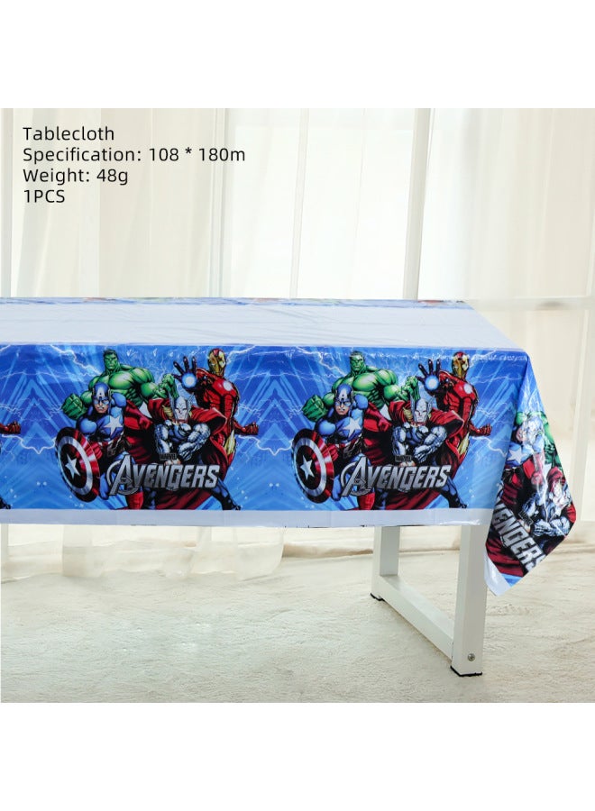 Avengers Children's Birthday Festival Party Suit Pennant Paper Cup Paper Plate Mask Party Tableware Suit - Image 1