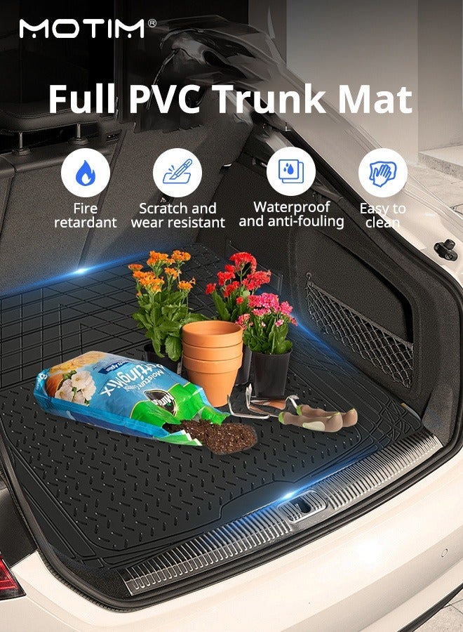 Motim Heavy Duty Car Cargo Liner Floor Mat, 120*80 CM, All Weather Trunk Protection, No-slip Rubber Car Flooring Universal Fit, Trim To Fit & Durable Protection for Most Car Suv Sedan Auto - Image 3