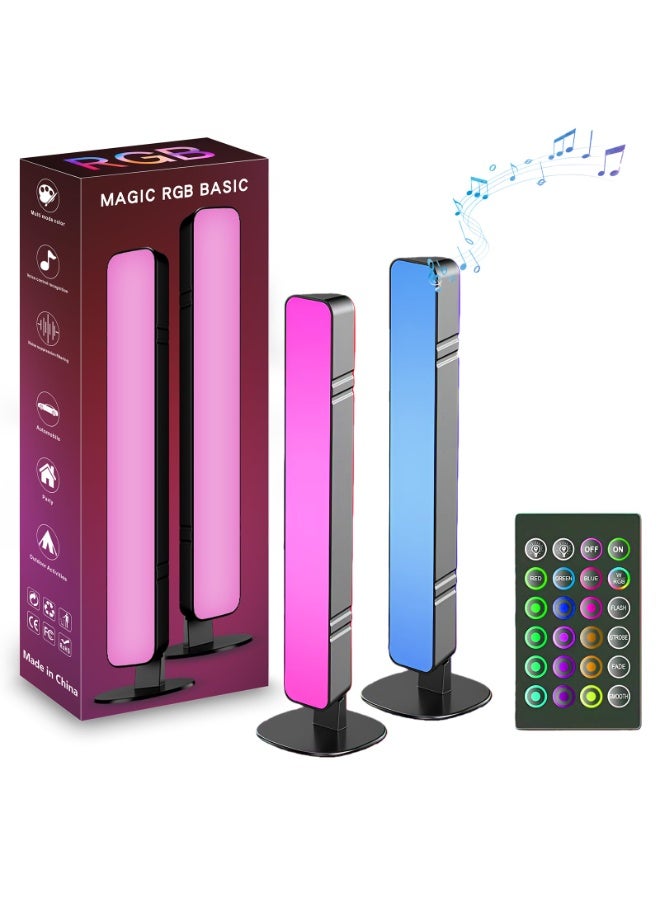 Smart RGB LED Light Bars for Gaming Desk & PC Monitor - 10 Inches Stereoscopic/Horizontal Placement, 16 Million Colors with Music Sync, Remote Control, 15 Modes, USB Powered TV Backlights - Image 1