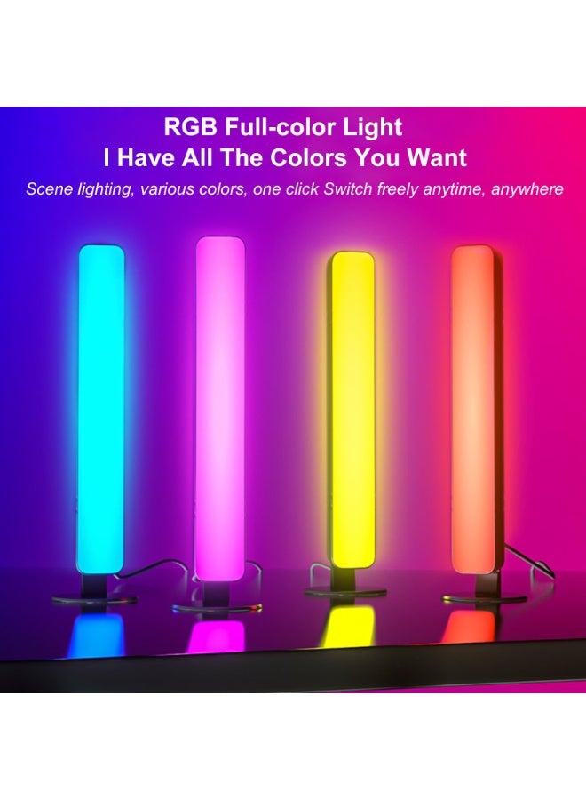 Smart RGB LED Light Bars for Gaming Desk & PC Monitor - 10 Inches Stereoscopic/Horizontal Placement, 16 Million Colors with Music Sync, Remote Control, 15 Modes, USB Powered TV Backlights - Image 3